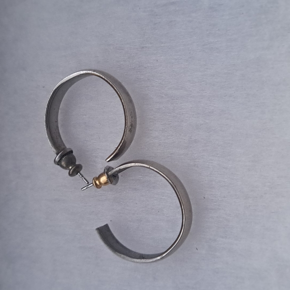 Estate find vintage Silver Earrings postback - Picture 3 of 5